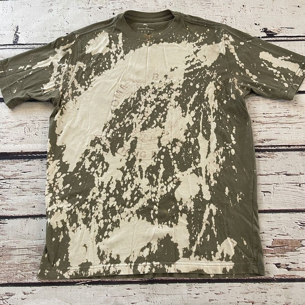 Tommy Bahama Relax Shirt Tie Dye Green Size Small‎ Splash